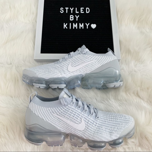 πΈ Nike AIR Vapormax Flyknit Sneakers Shoes White - Picture 6 of 8